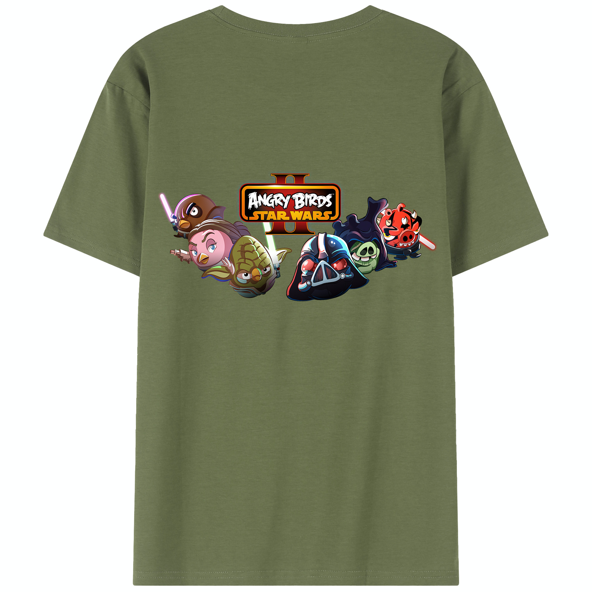 （画像用） Angry Birds アングリーバード 綿100％半袖Tシャツ（背面プリント）
